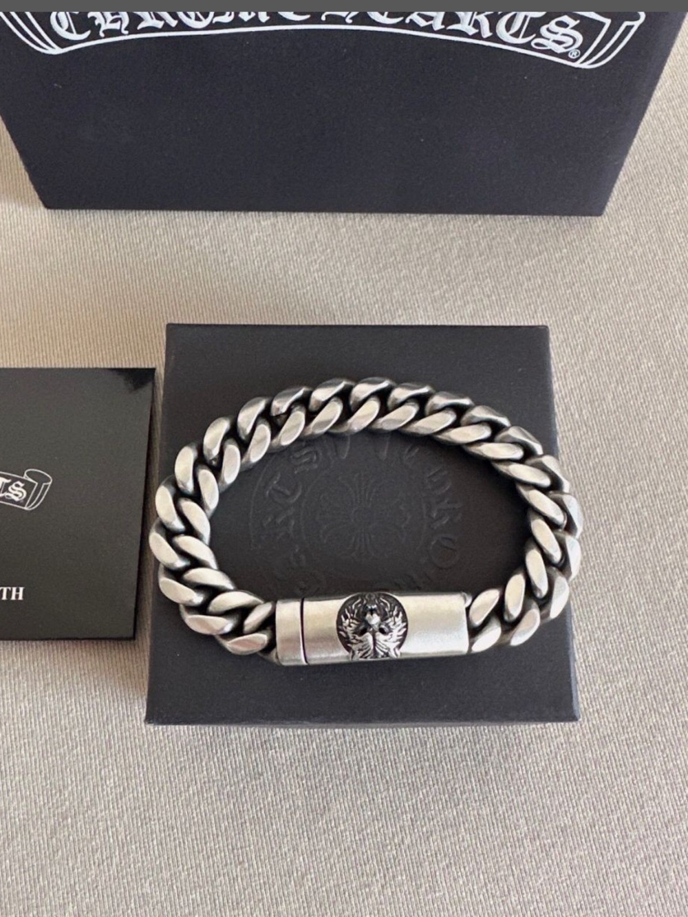 Chrome Hearts Silver Chunky Curb Chain Bracelet